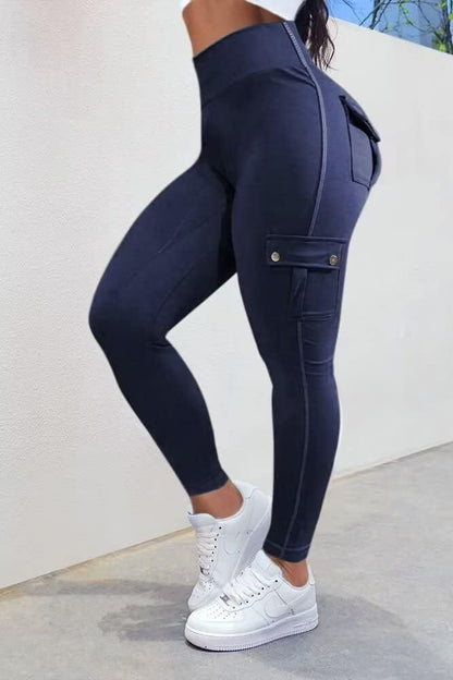 Last day promotion!High Waisted Butt Lifting Leggings with Flap Pant