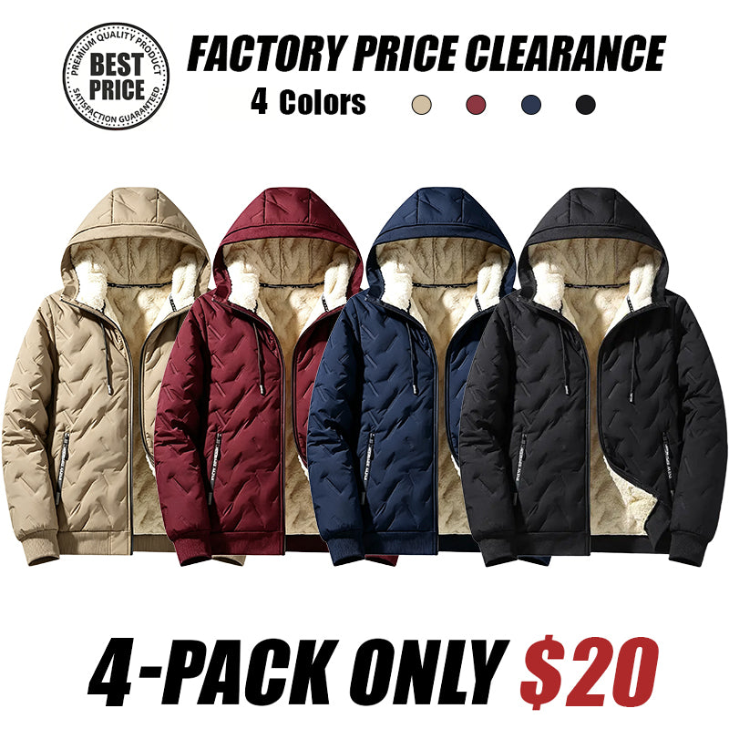 Unisex Fleece‐Lined Hooded Winter Jacket