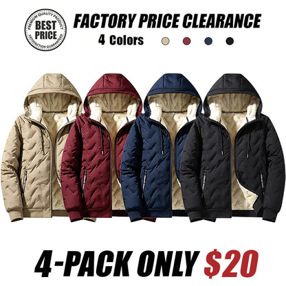 Unisex Fleece‐Lined Hooded Winter Jacket