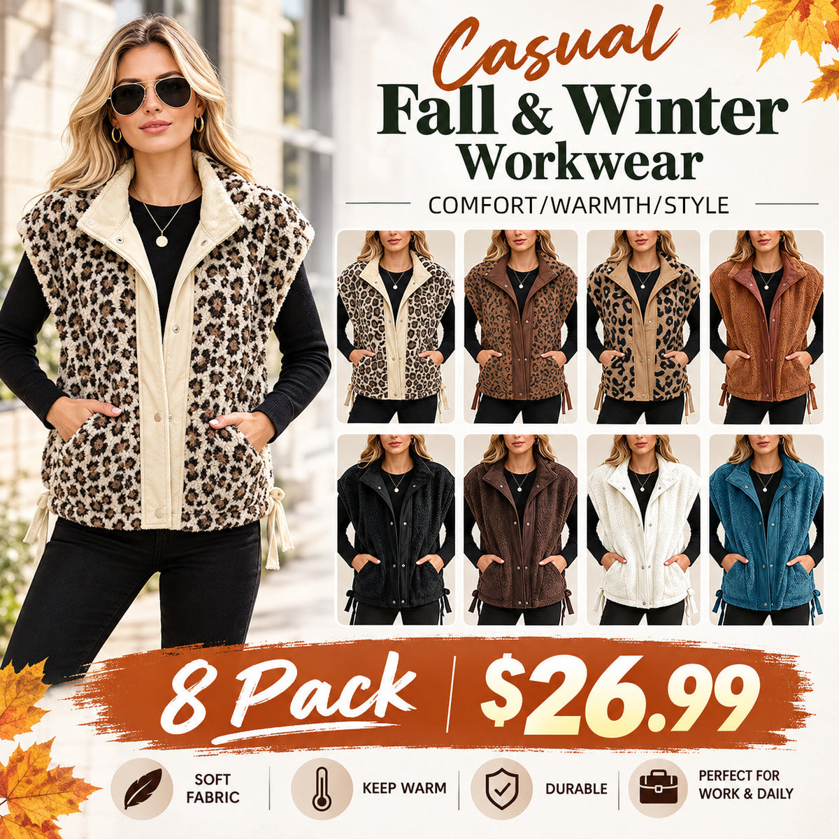 Womens Sherpa Fleece Vest