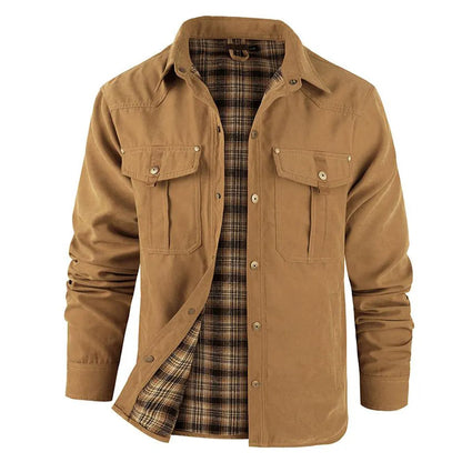 Men's Flannel Lined Shacket Jacket
