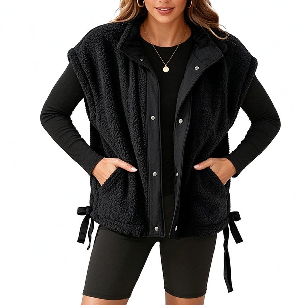 Womens Sherpa Fleece Vest