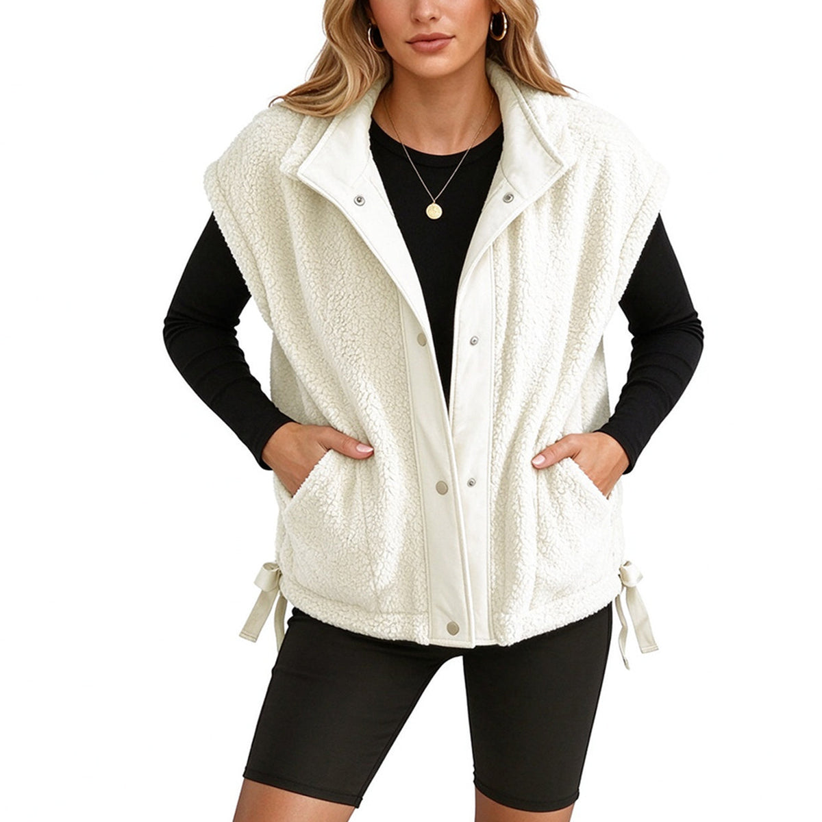 Womens Sherpa Fleece Vest