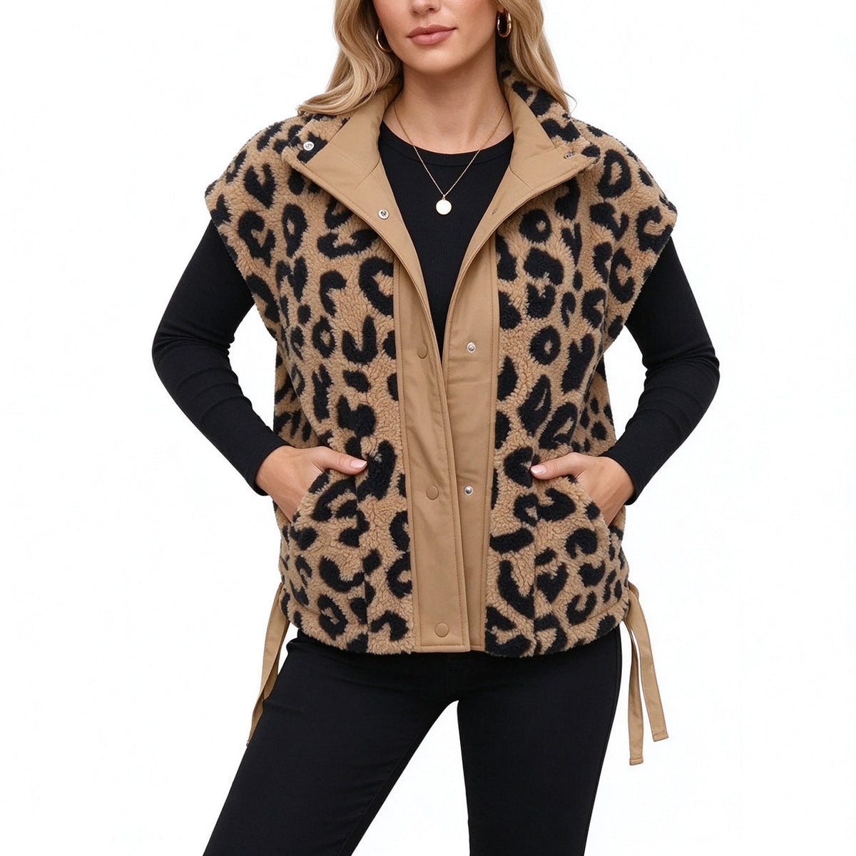 Womens Sherpa Fleece Vest