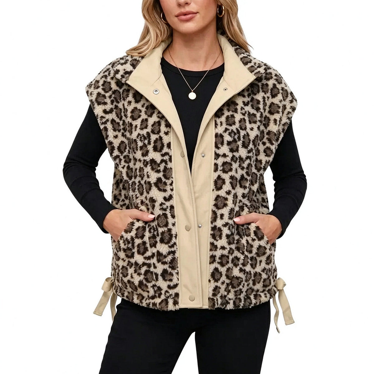 Womens Sherpa Fleece Vest