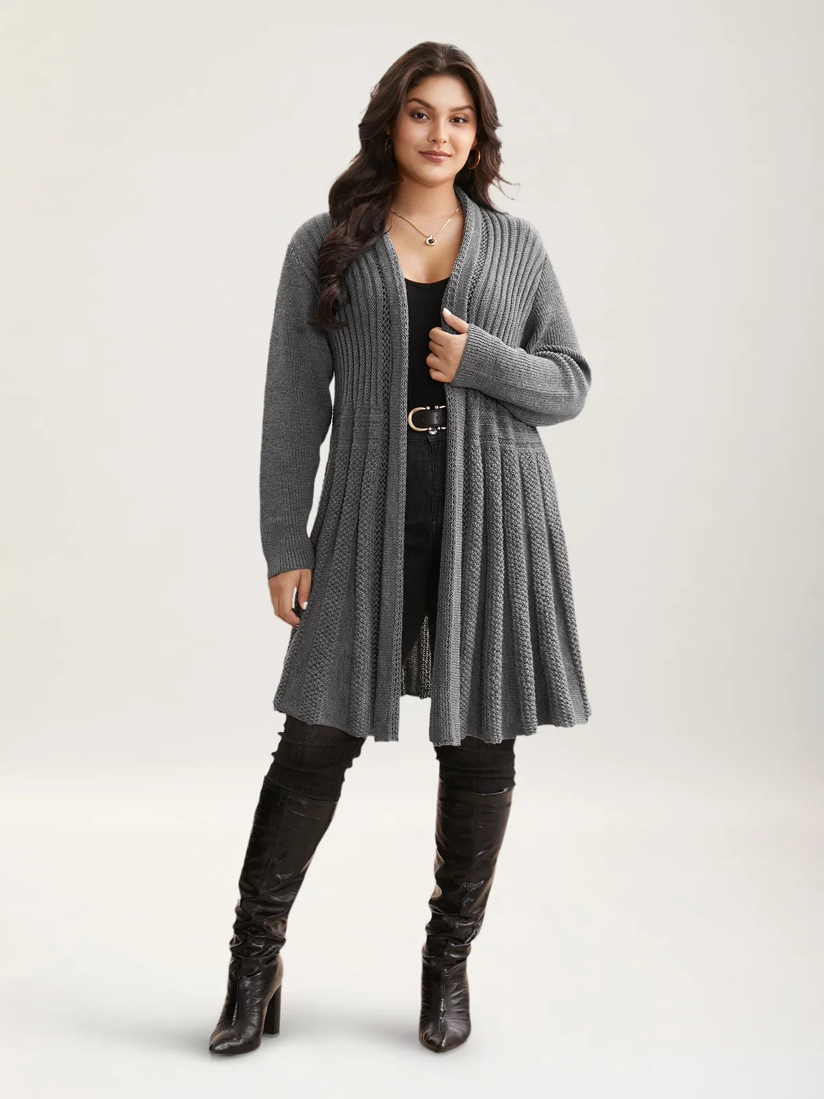 Women’s Long Open Front Knit Cardigan
