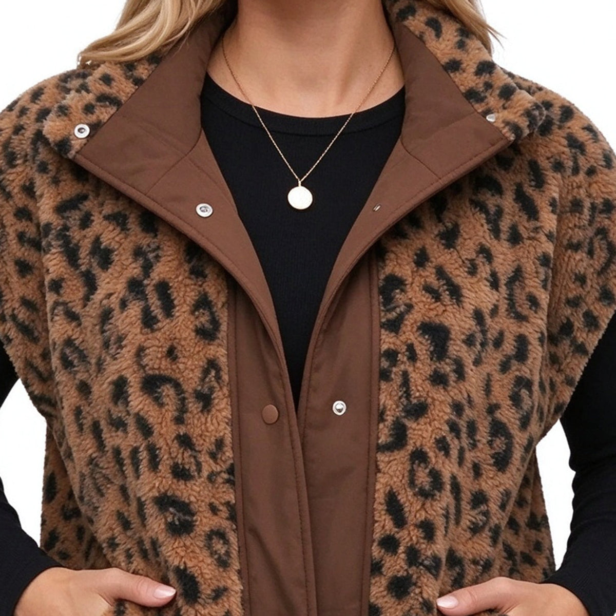 Womens Sherpa Fleece Vest