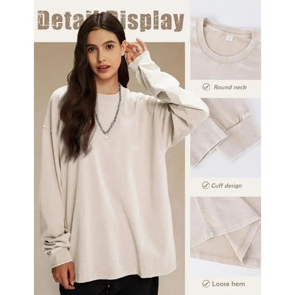 Unisex Cotton Long Sleeve T-Shirt – Loose Fit