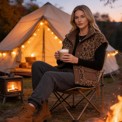 Womens Sherpa Fleece Vest