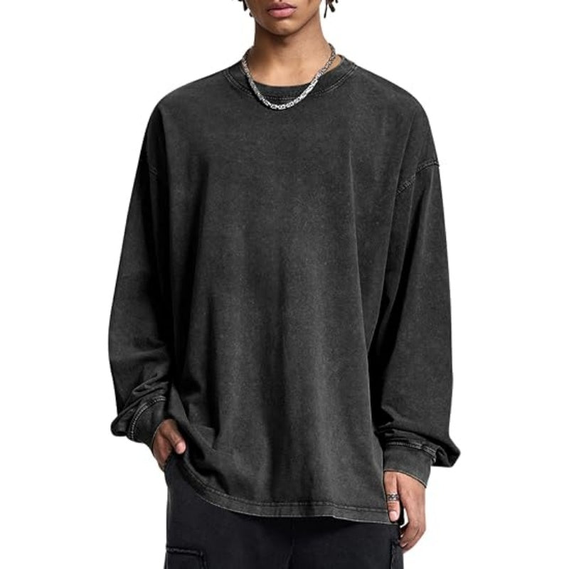 Unisex Cotton Long Sleeve T-Shirt – Loose Fit