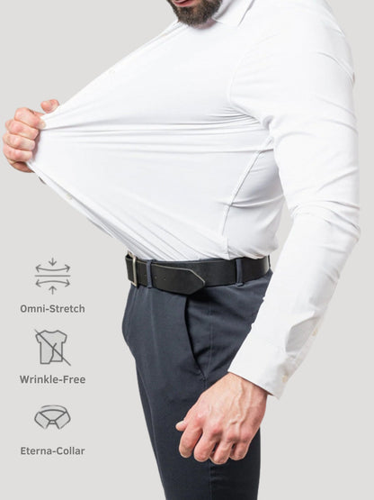 Men's stretch wrinkle-free stain-resistant business casual shirt