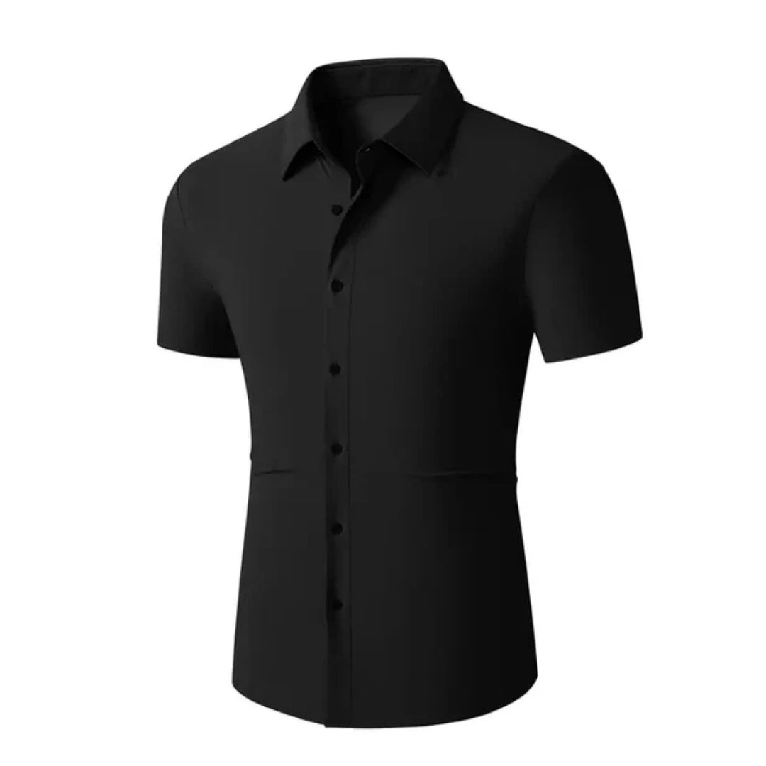 Men's slim fit stretch wrinkle-free button shirt