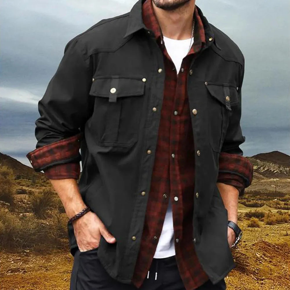 Men's Flannel Lined Shacket Jacket