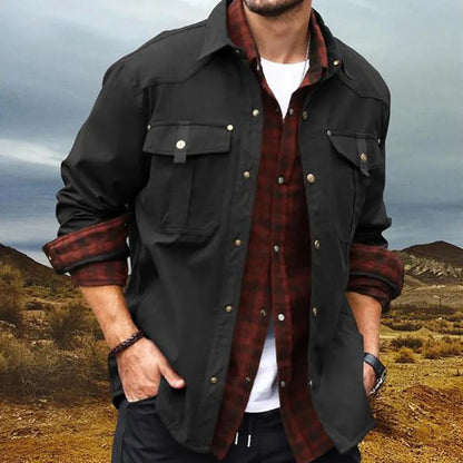 Men's Flannel Lined Shacket Jacket