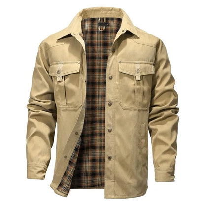 Men's Flannel Lined Shacket Jacket