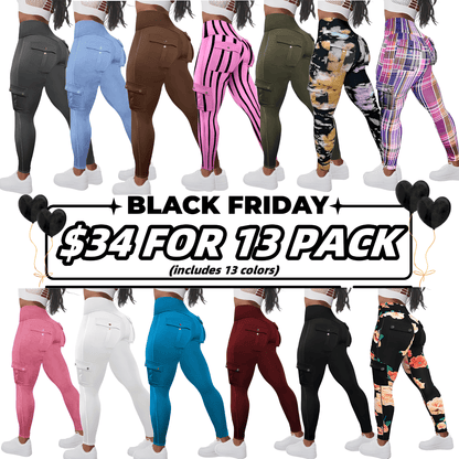 Last day promotion!High Waisted Butt Lifting Leggings with Flap Pant