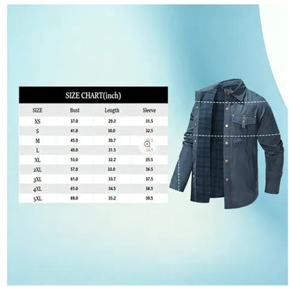 Men's Flannel Lined Shacket Jacket