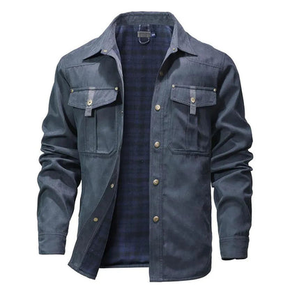 Men's Flannel Lined Shacket Jacket