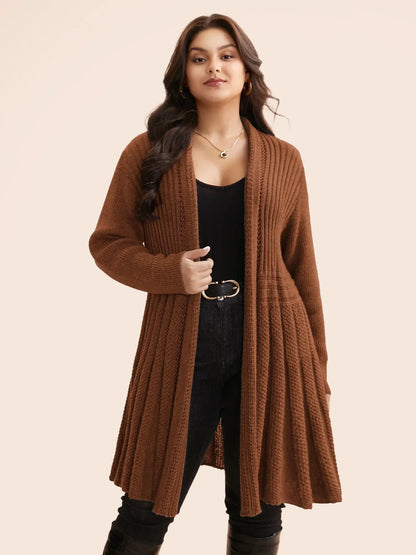 Women’s Long Open Front Knit Cardigan