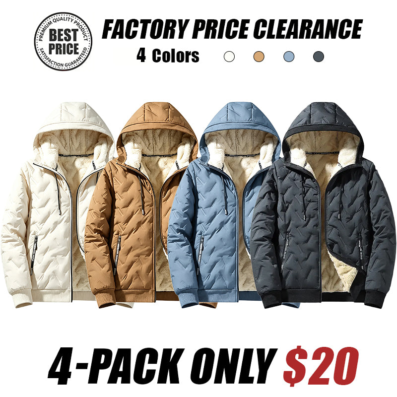 Unisex Fleece‐Lined Hooded Winter Jacket