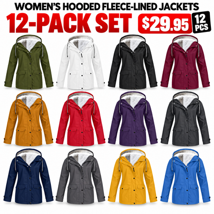 🏆Last Day-50% OFF❤️‍🔥Women's Plush-Lined Windproof Hooded Jacket