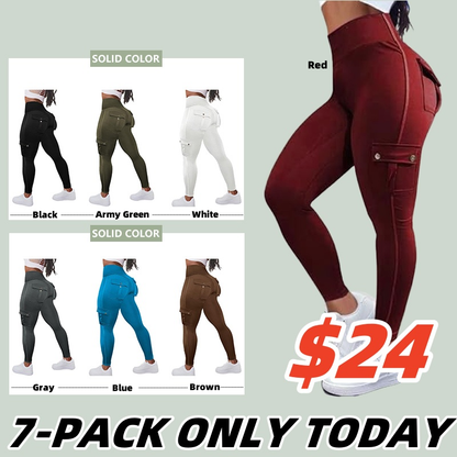 Last day promotion!High Waisted Butt Lifting Leggings with Flap Pant