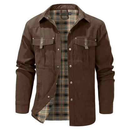 Men's Flannel Lined Shacket Jacket
